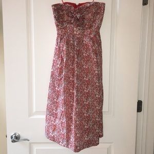 Gorgeous strapless JCrew Liberty floral midi dress
